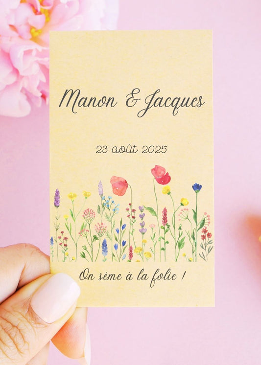 Sachets de graines - Mariage - "Fleurs des champs"