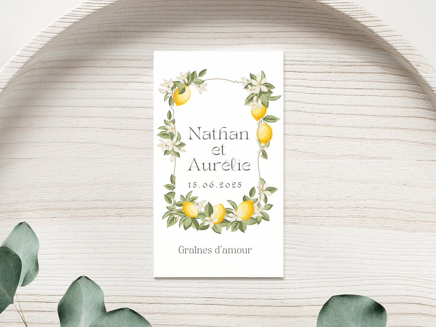 Sachet de graines personnalisé - Modèle "Citron"