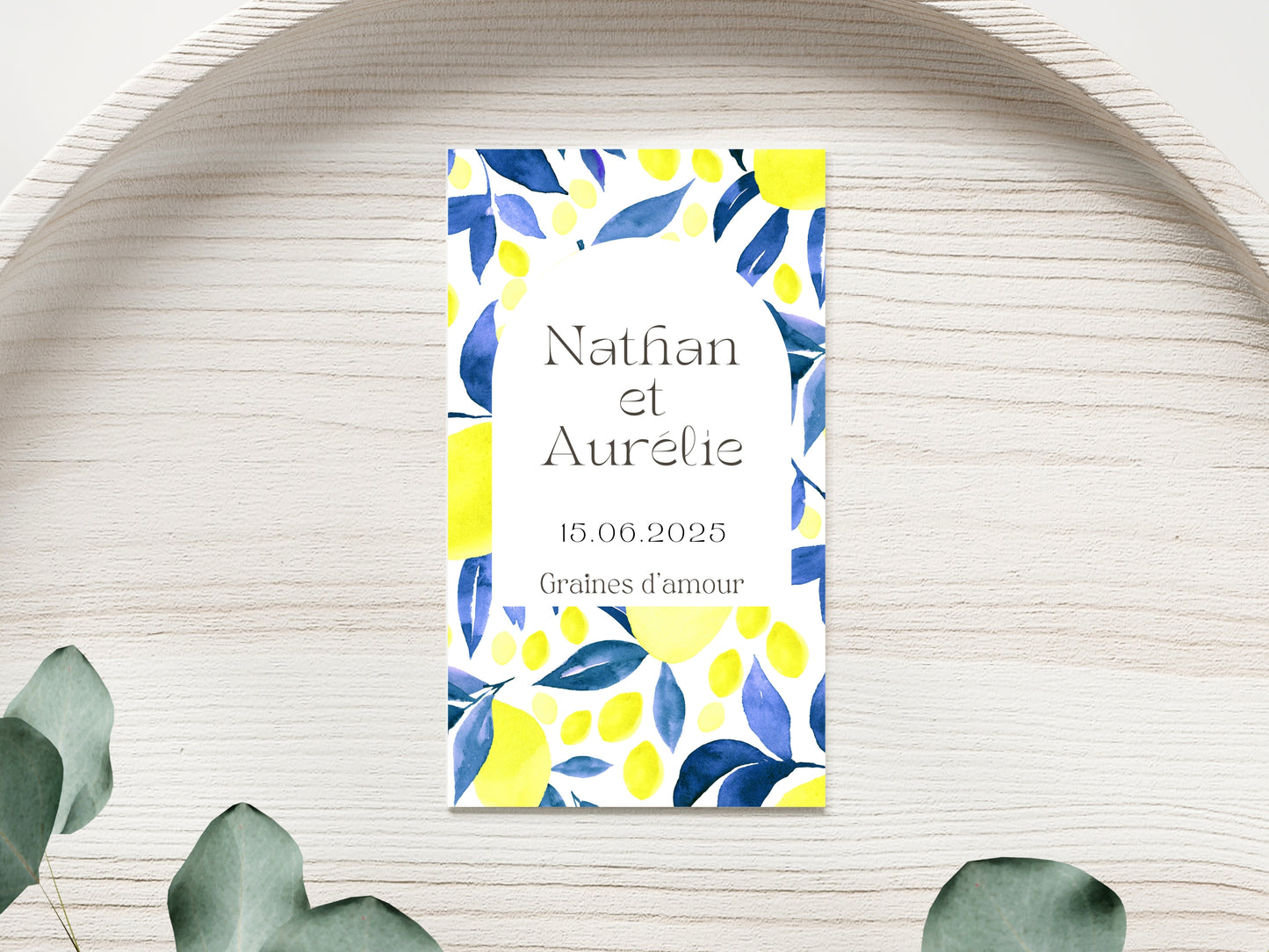 Sachet de graines personnalisé - Modèle "Citron bleu"