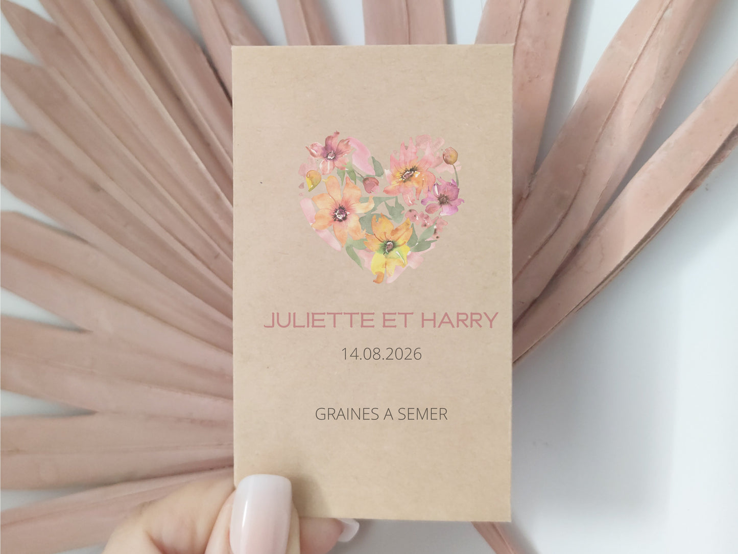 Sachets de graines personnalisés - Modèle "Juliette et Harry"