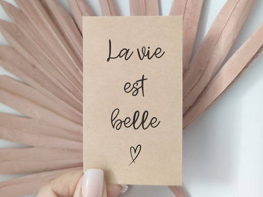 Sachet de graines : Modèle "La vie est belle"