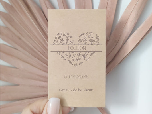 Sachets de graines personnalisés - Modèle "Louison"