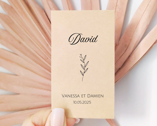 Marque-place - "Branche olivier"