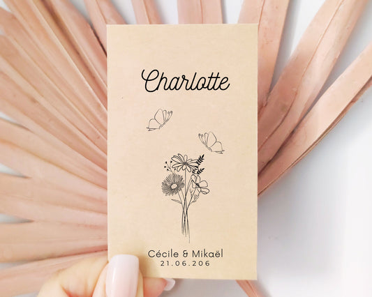 Marque-place - "Papillons"