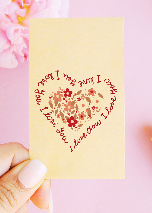 Sachets de graines - "Cœur - I love you"