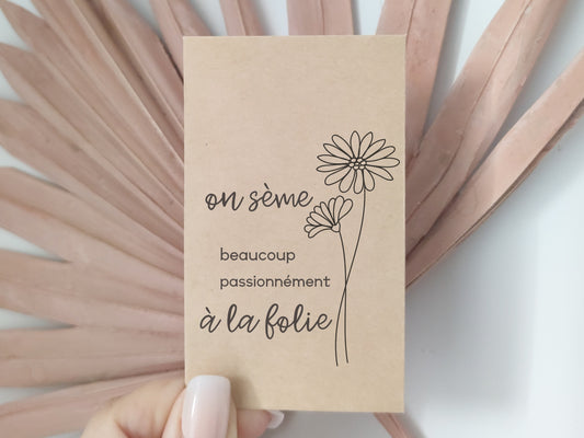 Sachet de graines : Modèle "A la folie"