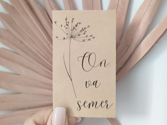 Sachet de graines : Modèle "On va semer - Variante 1"