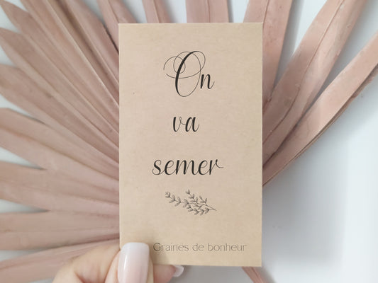 Sachet de graines : Modèle "On va semer - Variante 2"