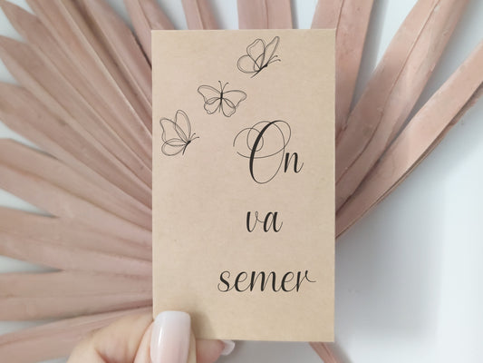 Sachet de graines : Modèle "On va semer - Variante 3"