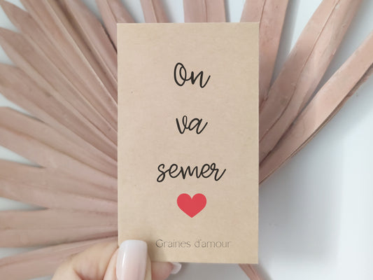 Sachet de graines : Modèle "On va semer - Variante 5"