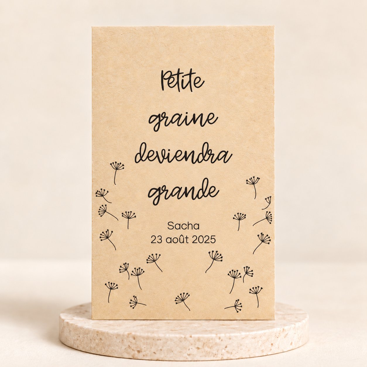 Naissance : Sachets de graines - "Petite graine deviendra grande"