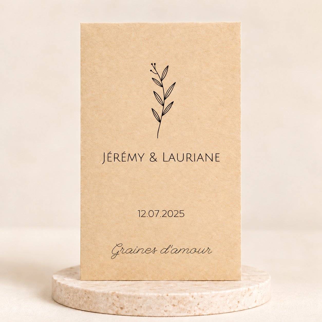 Mariage : Sachets de graines - "Branche olivier"